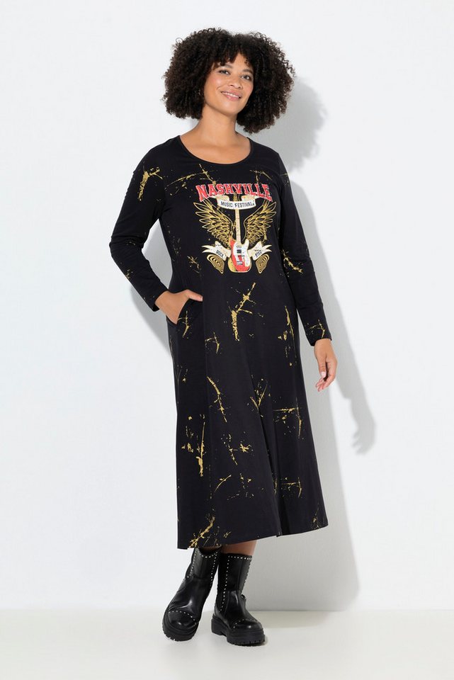 Angel of Style Jerseykleid Jerseykleid A-Linie Maxilänge Batikmuster Angel of Style Jerseykleid Jerseykleid A-Linie Maxilänge Batikmuster von Angel of Style