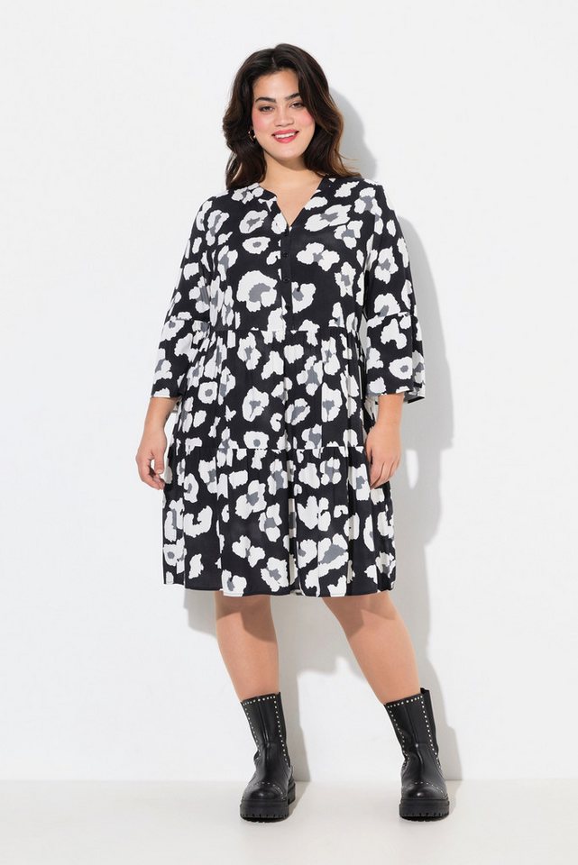 Angel of Style Jerseykleid Kleid Alloverdruck Tunika-Ausschnitt von Angel of Style