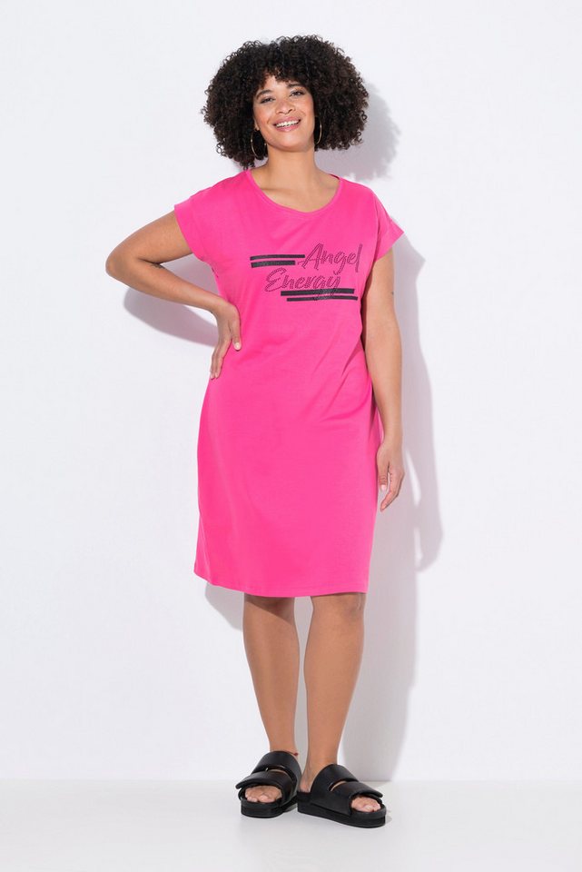 Angel of Style Jerseykleid Shirtkleid A-Linie Jersey Glitzer-Schriftzug von Angel of Style