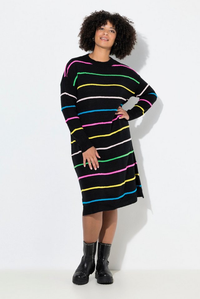 Angel of Style Jerseykleid Strickkleid Straight Fit Maxilänge Ringel Langarm von Angel of Style