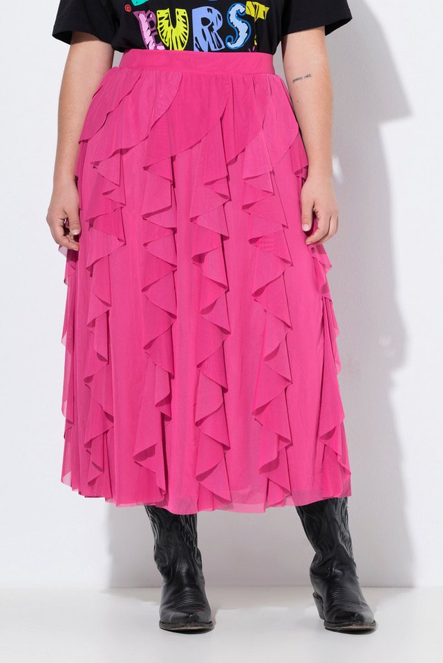 Angel of Style Jerseyrock Meshrock A-Line 3D-Rüschen blickdichtes Futter von Angel of Style