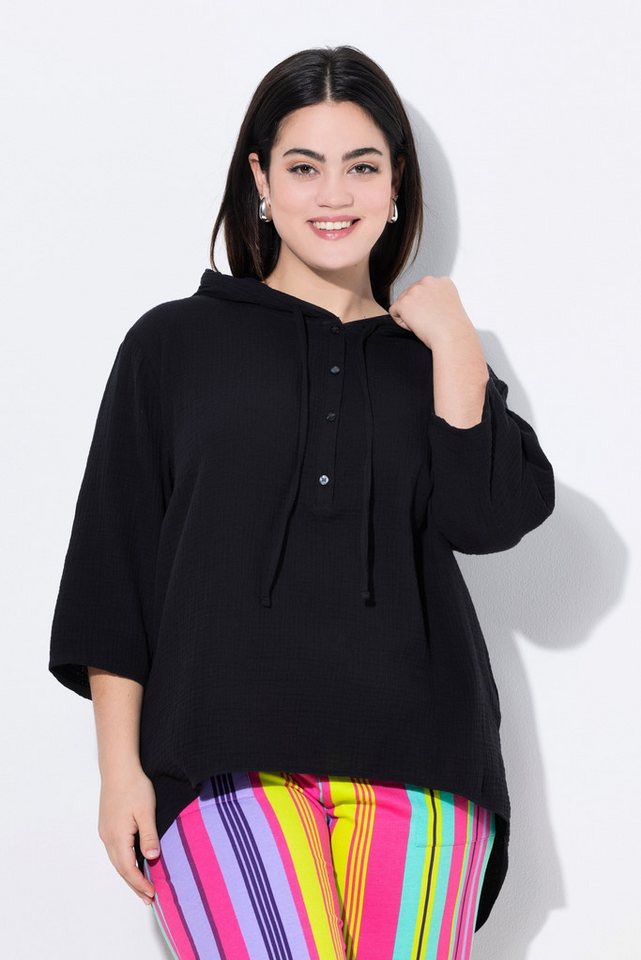 Angel of Style Longbluse Bluse A-Linie Musselin Kapuze von Angel of Style