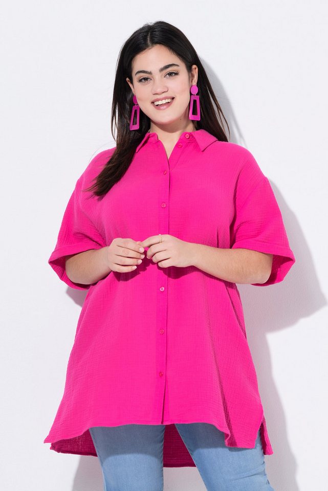 Angel of Style Longbluse Bluse oversized Musselin Auge auf dem Rücken von Angel of Style