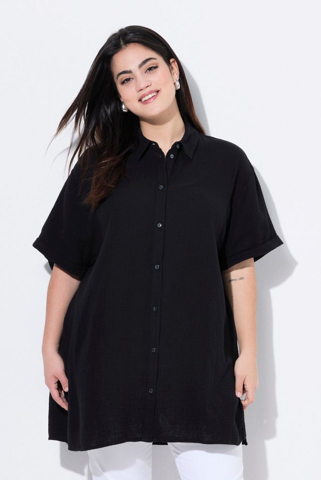 Angel of Style Longbluse Bluse oversized Musselin Auge auf dem Rücken von Angel of Style