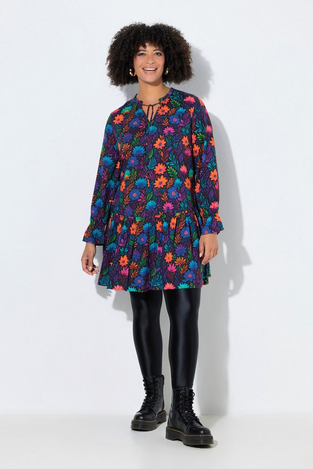 Angel of Style Longbluse Long-Bluse A-Linie Blütenmuster Volants von Angel of Style