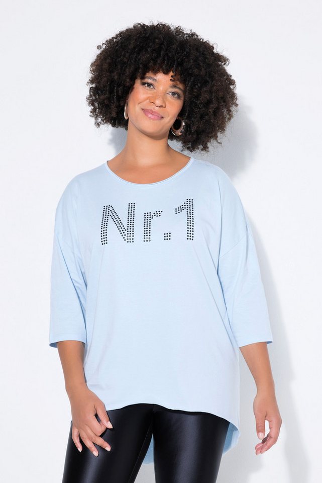 Angel of Style Longshirt Longshirt oversized "No.1"-Motiv aus Ziersteinchen von Angel of Style