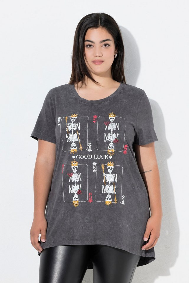 Angel of Style Longshirt T-Shirt längere A-Linie Totenkopf-Karten von Angel of Style