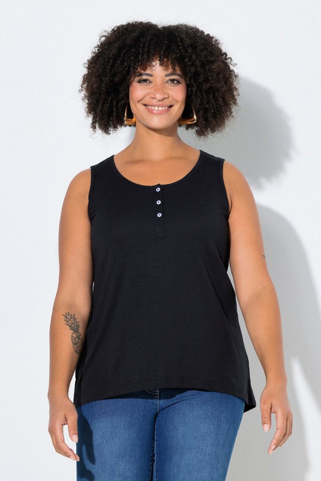 Angel of Style Longtop Jersey-Top A-Linie Flammjersey Knopfleiste von Angel of Style