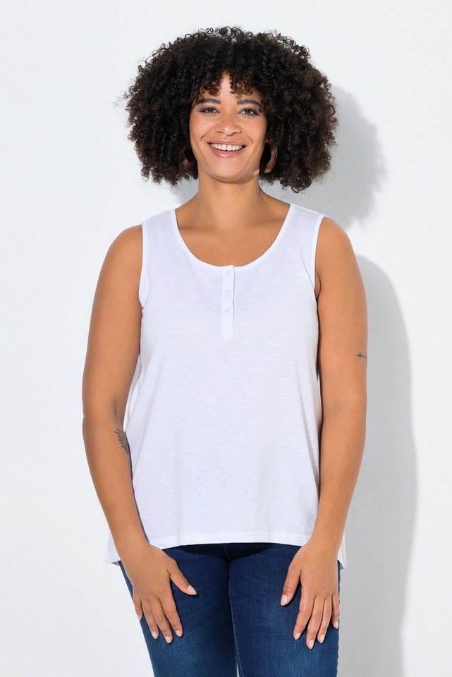 Angel of Style Longtop Jersey-Top A-Linie Flammjersey Knopfleiste von Angel of Style