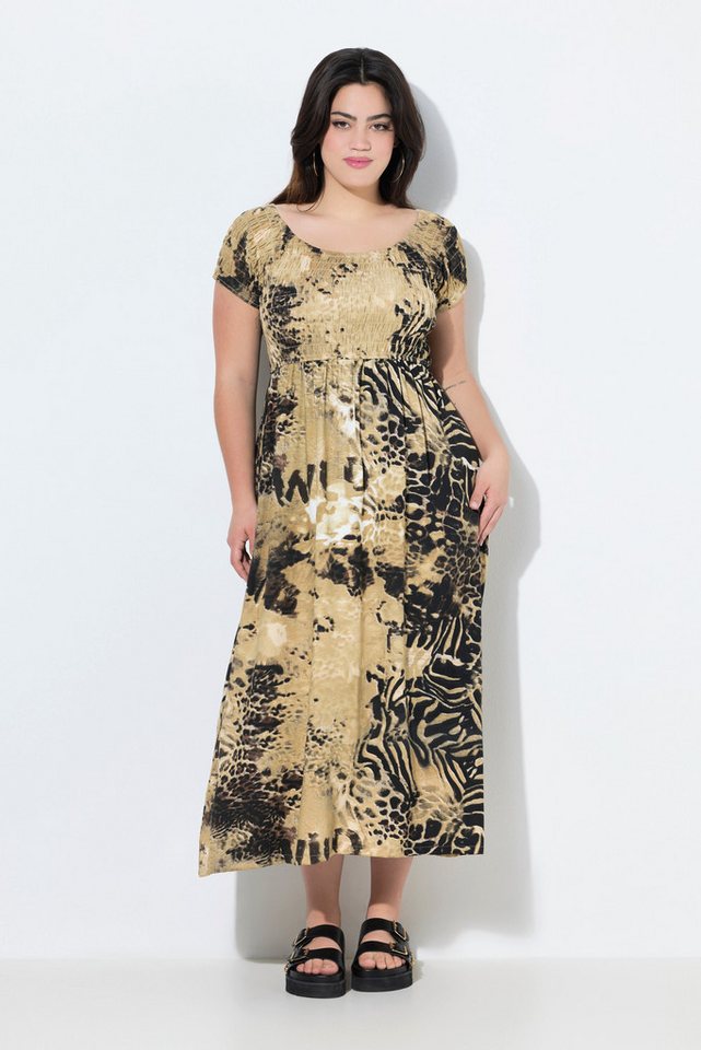Angel of Style Maxikleid Maxikleid A-Line Jersey Leo gesmokte Büste von Angel of Style