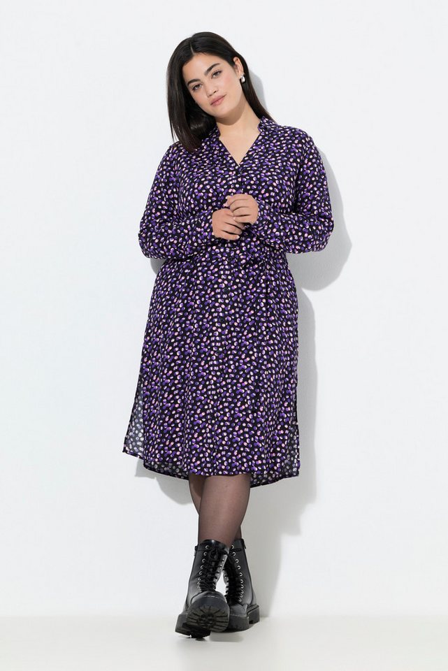 Angel of Style Midikleid Hemdblusenkleid Midilänge Punkte Langarm von Angel of Style