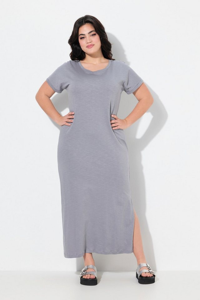 Angel of Style Midikleid Jersey-Maxikleid Rundhals Halbarm Seitenschlitze von Angel of Style