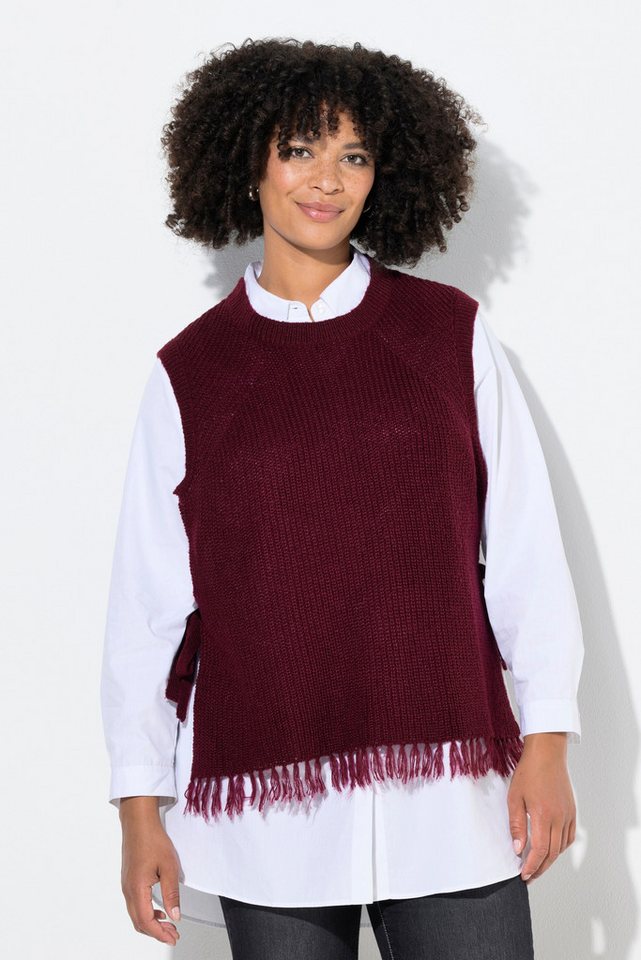 Angel of Style Pullunder Pullunder bequeme Passform seitlich mit Bindeband von Angel of Style