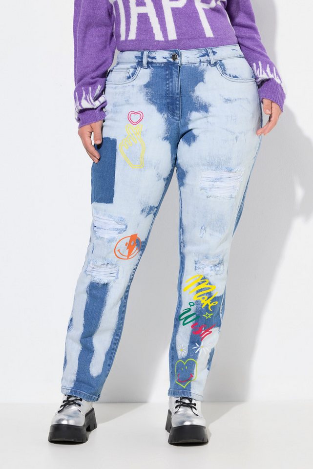 Angel of Style Regular-fit-Jeans Boyfriend-Jeans 5-Pocket bleached destroyed von Angel of Style