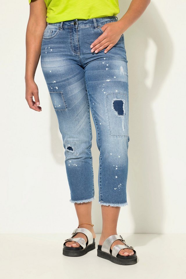Angel of Style Regular-fit-Jeans Jeans gerade Passform Kleckse Destroy-Effekte von Angel of Style