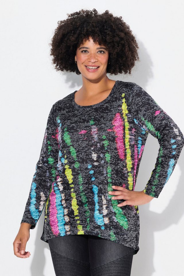 Angel of Style T-Shirt T-Shirt A-Linie Batik-Streifen Langarm von Angel of Style
