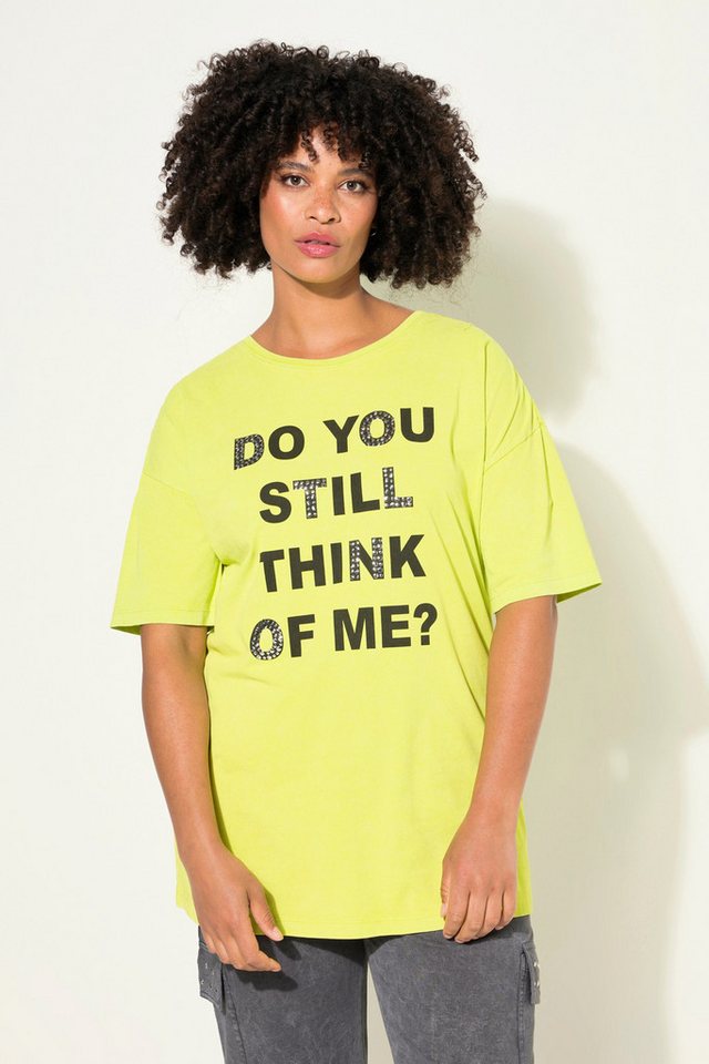 Angel of Style T-Shirt T-Shirt oversized verziertes Statement Rundhals von Angel of Style