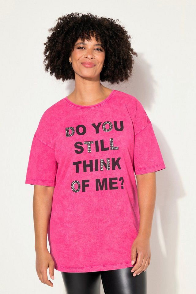 Angel of Style T-Shirt T-Shirt oversized verziertes Statement Rundhals von Angel of Style