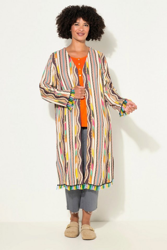 Angel of Style Satinbluse Kimono lockere Passform Mustermix offene Jacke von Angel of Style