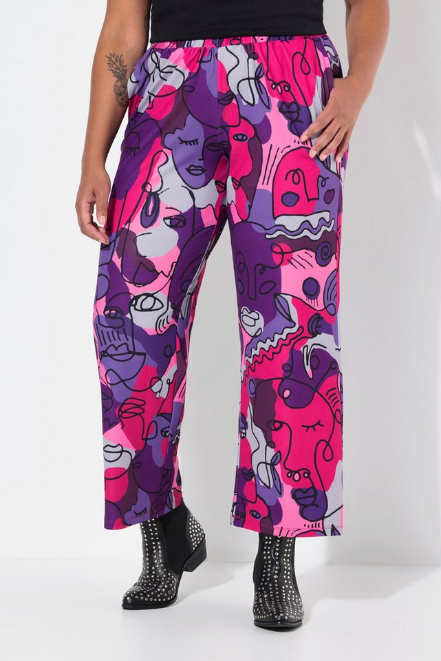 Angel of Style Schlupfhose Hose gerades Bein Gesichter-Muster Elastikbund von Angel of Style