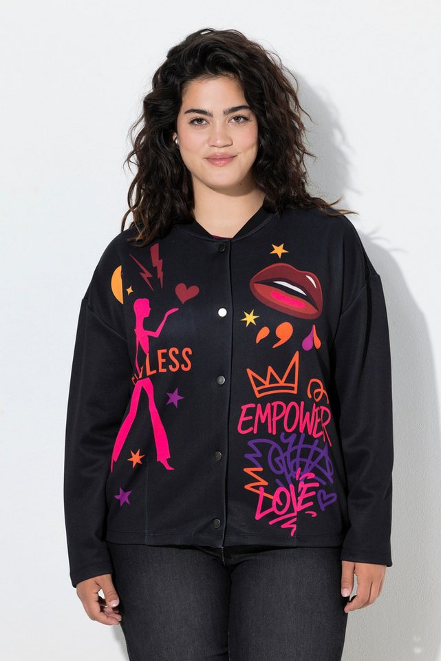 Angel of Style Sommerjacke College-Jacke leicht oversized Prints von Angel of Style