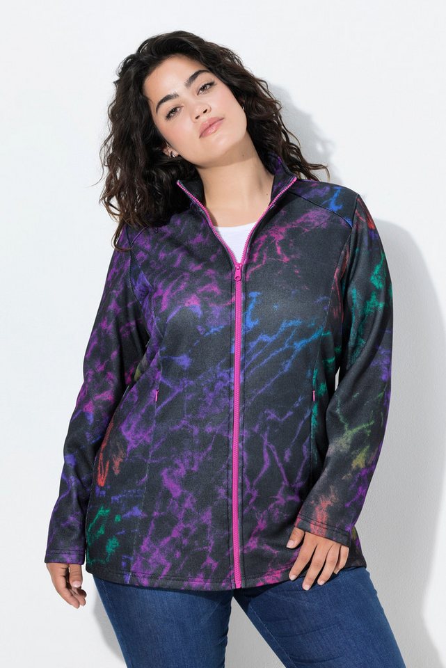 Angel of Style Sommerjacke Strickfleece-Jacke farbiger Alloverdruck Angel of Style Sommerjacke Strickfleece-Jacke farbiger Alloverdruck von Angel of Style