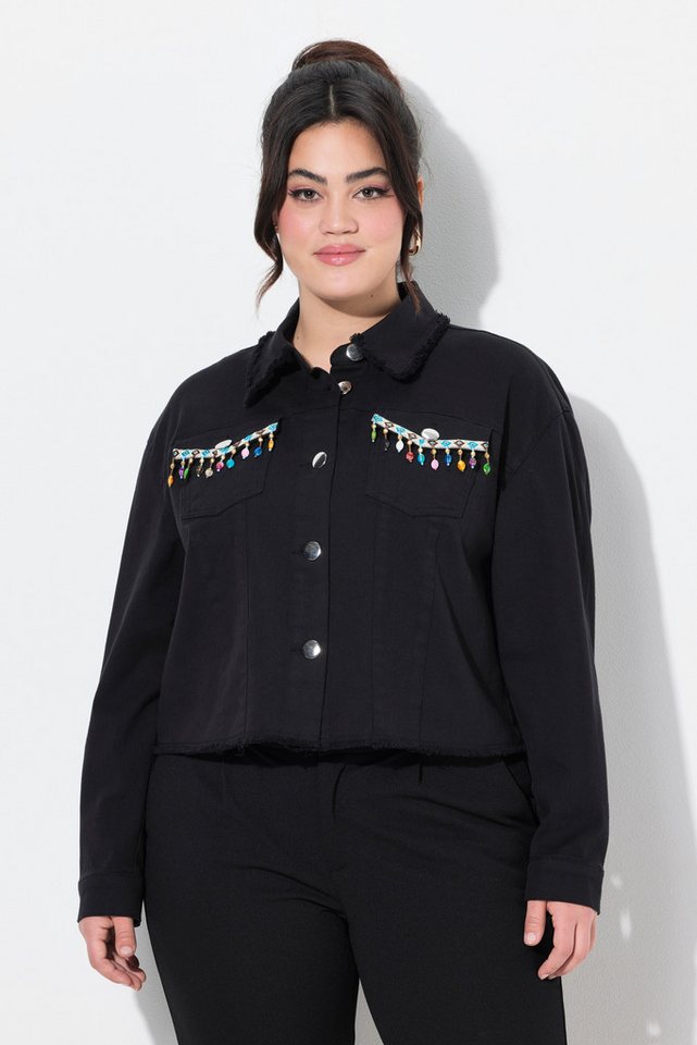 Angel of Style Sommerjacke Twilljacke Straight Fit Rücken-Applikation von Angel of Style