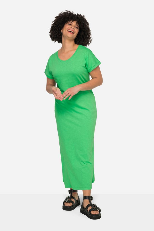 Angel of Style Midikleid Jersey-Maxikleid Rundhals Halbarm Seitenschlitze von Angel of Style