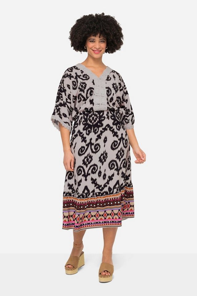 Angel of Style Maxikleid Maxikleid Alloverdruck V-Ausschnitt von Angel of Style