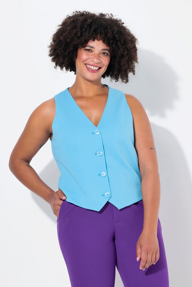 Angel of Style Steppweste Weste Anzug V-Ausschnitt von Angel of Style