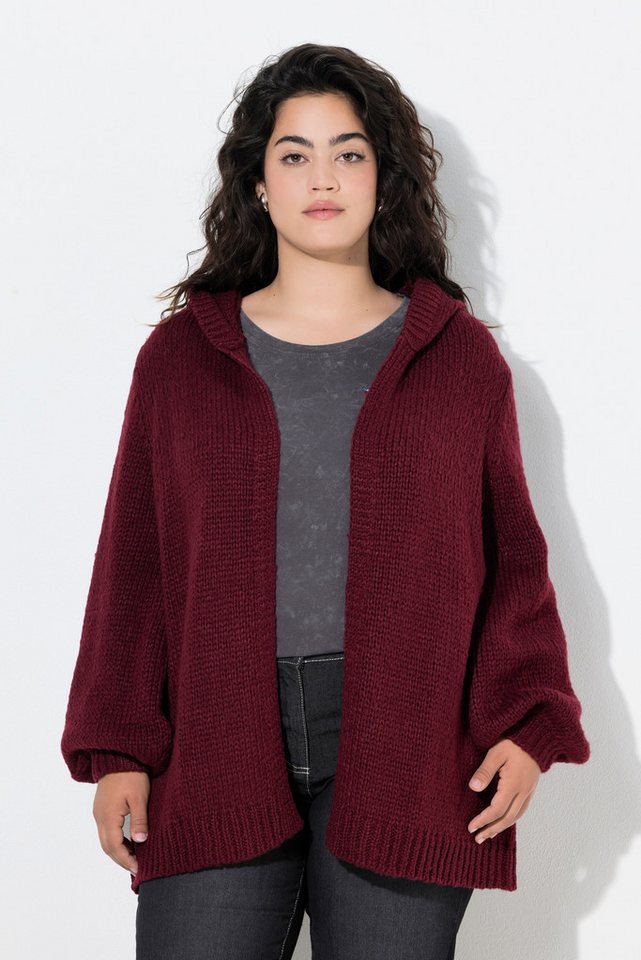 Angel of Style Strickjacke Kapuzen-Strickjacke Straight Fit Ballon-Langarm Angel of Style Strickjacke Kapuzen-Strickjacke Straight Fit Ballon-Langarm von Angel of Style