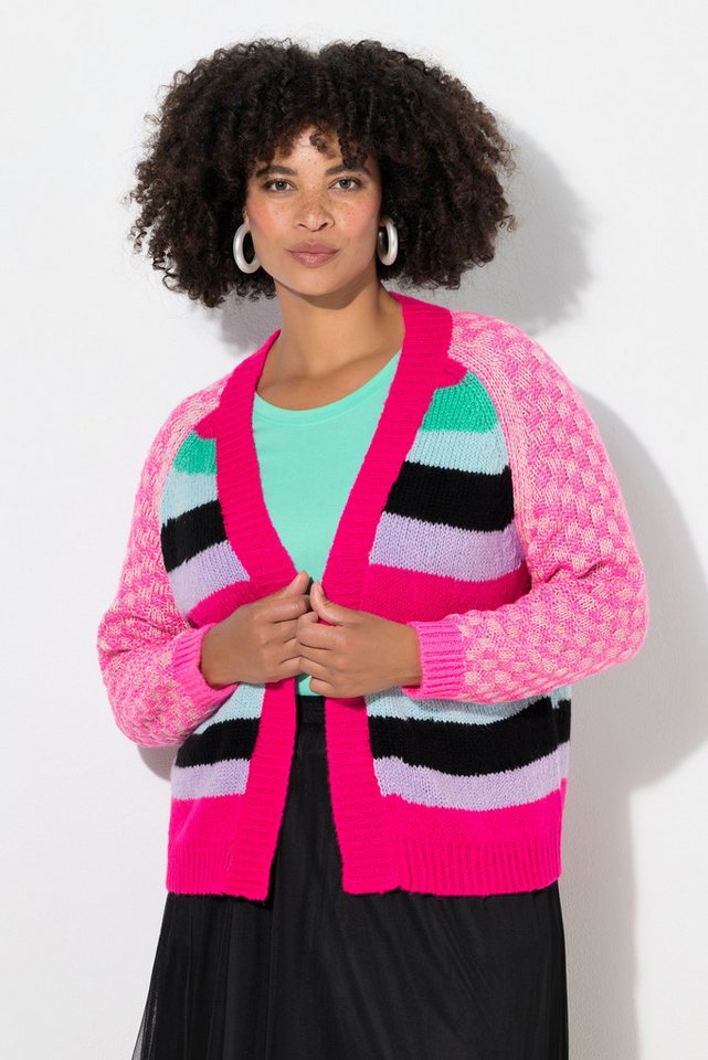 Angel of Style Strickjacke Strickjacke Straight Fit Mustermix von Angel of Style