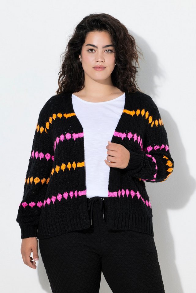 Angel of Style Strickjacke Strickjacke Straight Fit Neon-Details Angel of Style Strickjacke Strickjacke Straight Fit Neon-Details von Angel of Style