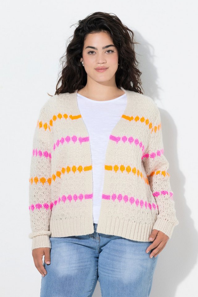 Angel of Style Strickjacke Strickjacke Straight Fit Neon-Details von Angel of Style