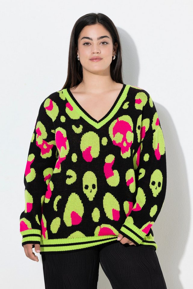 Angel of Style Strickpullover Pullover Boxy Fit Totenkopf-Muster Angel of Style Strickpullover Pullover Boxy Fit Totenkopf-Muster von Angel of Style