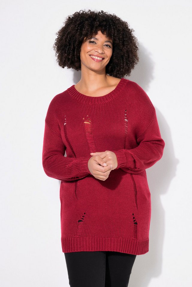 Angel of Style Strickpullover Pullover Loose Fit Destroyed-Look von Angel of Style