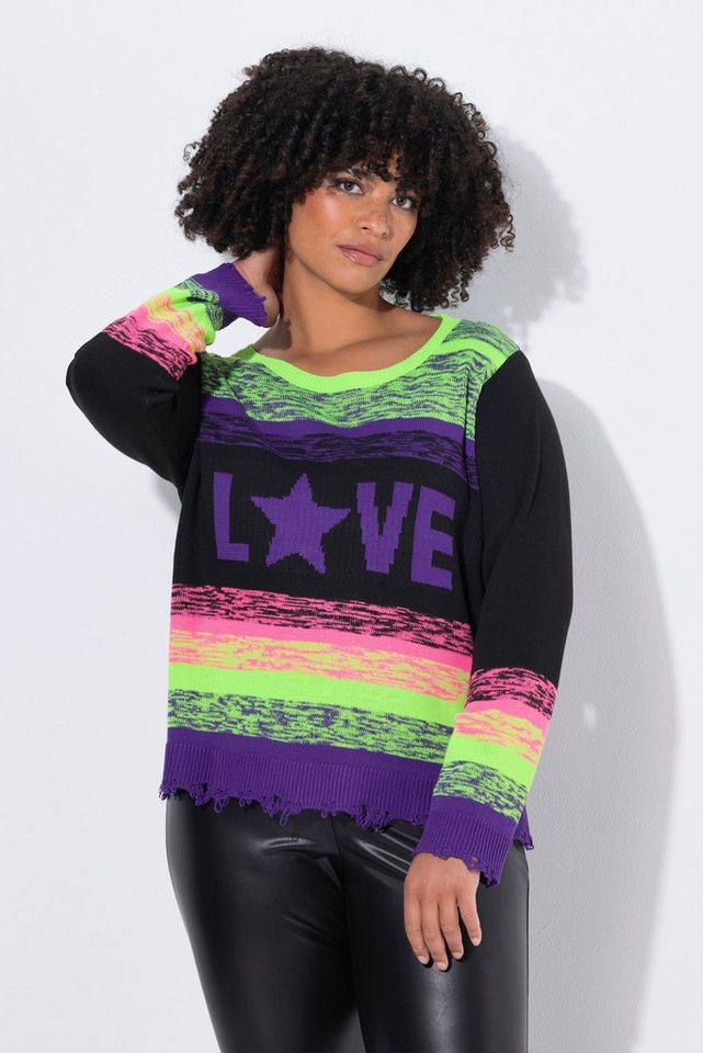 Angel of Style Strickpullover Pullover Straight Fit Farbverlauf destroyed Saum von Angel of Style