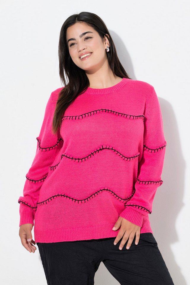 Angel of Style Strickpullover Pullover Straight Fit Wellenmuster von Angel of Style