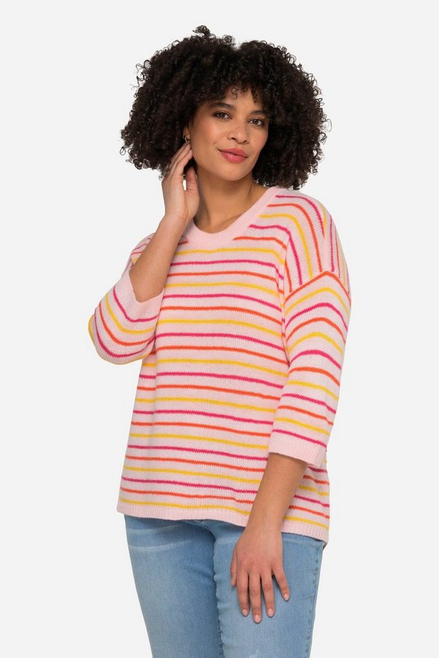 Angel of Style Strickpullover Pullover oversized Ringel Rundhals Halbarm von Angel of Style