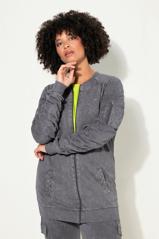 Angel of Style Sweatjacke Sweatjacke Ärmel mit Raffungen Vintage Look von Angel of Style