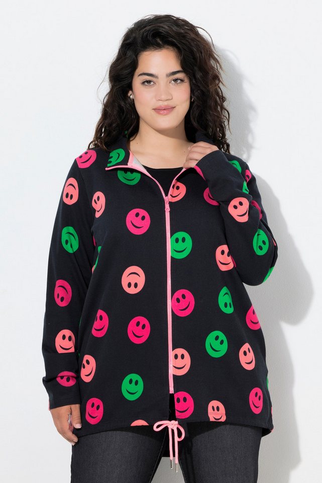 Angel of Style Sweatjacke Sweatjacke bequeme Passform bunte Smileys von Angel of Style