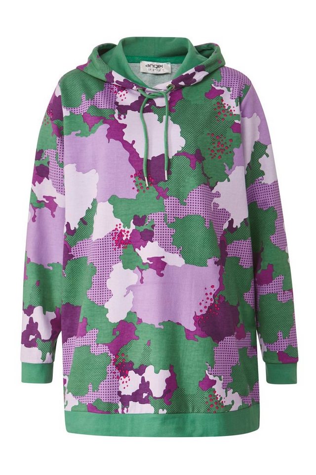 Angel of Style Sweatshirt Long-Hoodie Regular Fit Color-Camouflage Kapuze von Angel of Style