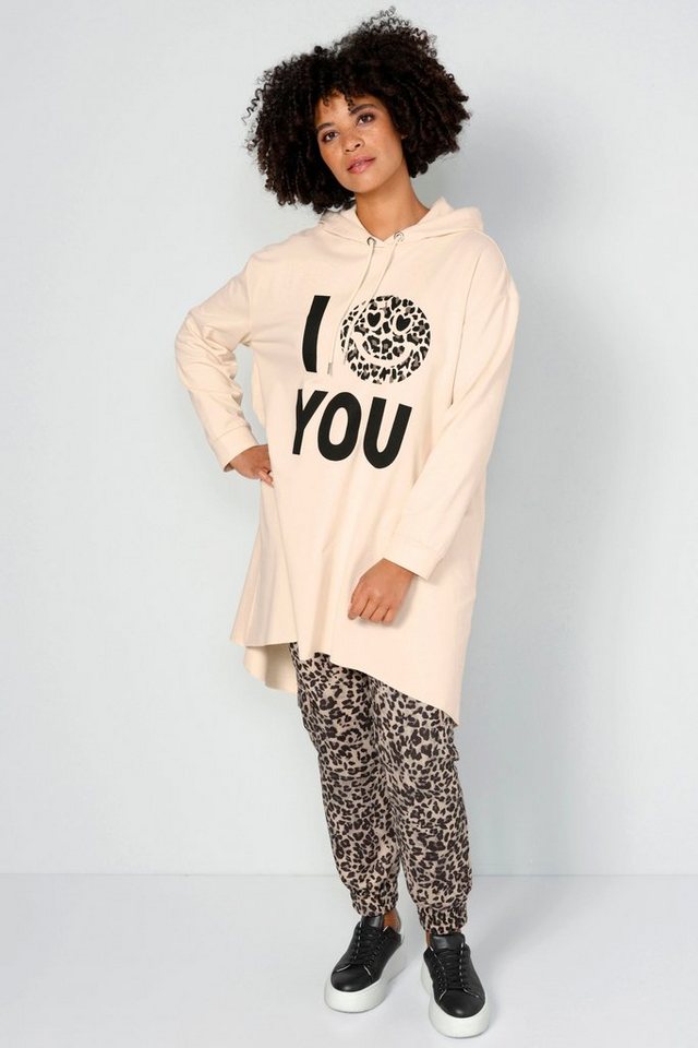 Angel of Style Sweatshirt Long-Hoody oversized I Love You Kapuze Langarm von Angel of Style