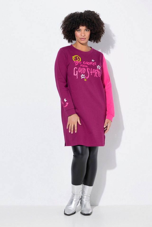 Angel of Style Sweatshirt Long-Sweatshirt Loose Fit 1 Ärmel in Pink von Angel of Style