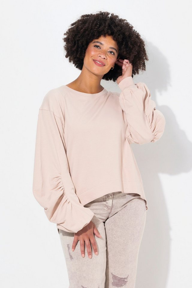 Angel of Style Sweatshirt Sweatshirt A-Linie geraffter Raglan-Langarm von Angel of Style