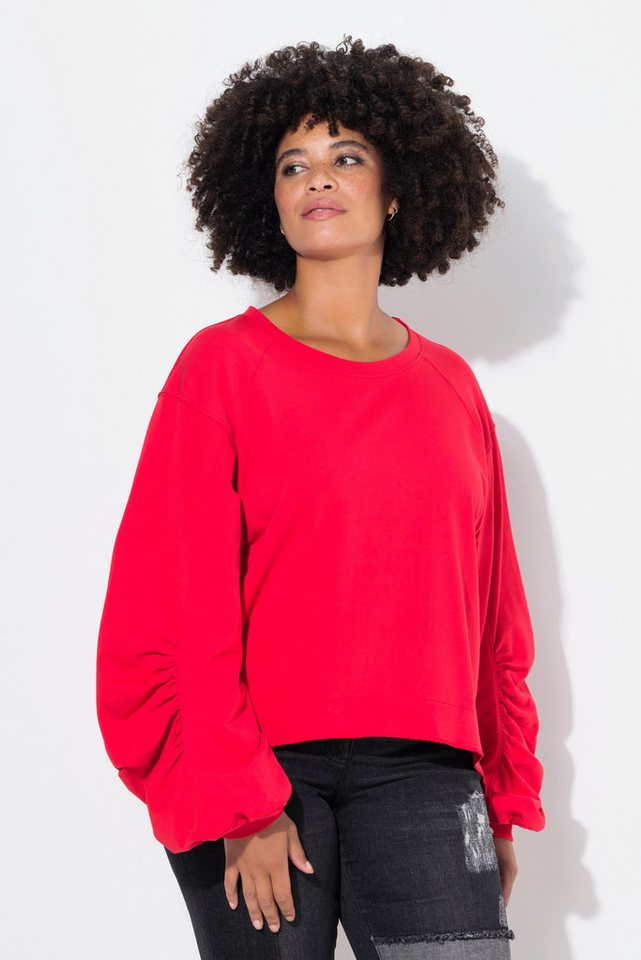 Angel of Style Sweatshirt Sweatshirt A-Linie geraffter Raglan-Langarm von Angel of Style