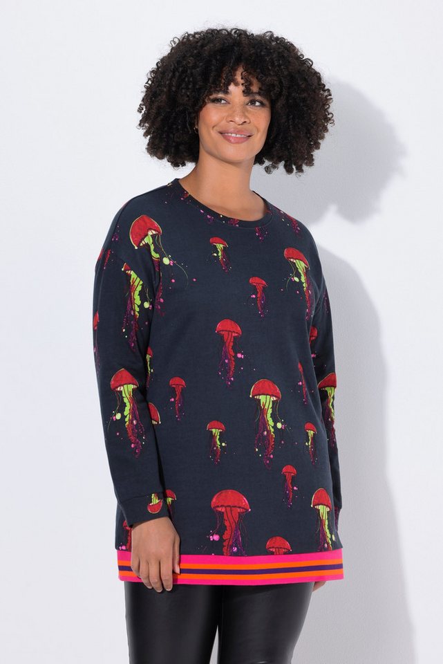 Angel of Style Sweatshirt Sweatshirt Loose Fit Quallen-Muster von Angel of Style