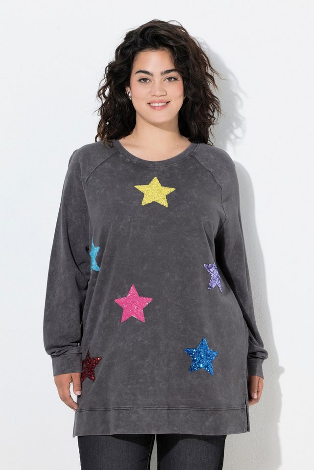 Angel of Style Sweatshirt Sweatshirt oversized Paillettensterne von Angel of Style