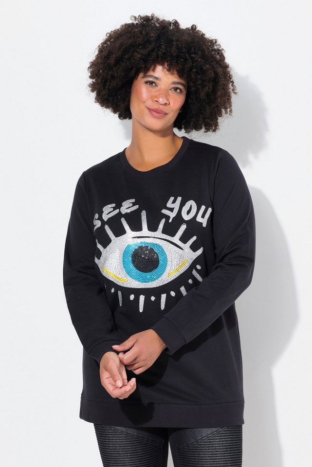 Angel of Style Sweatshirt Sweatshirt verziertes Augen-Motiv von Angel of Style