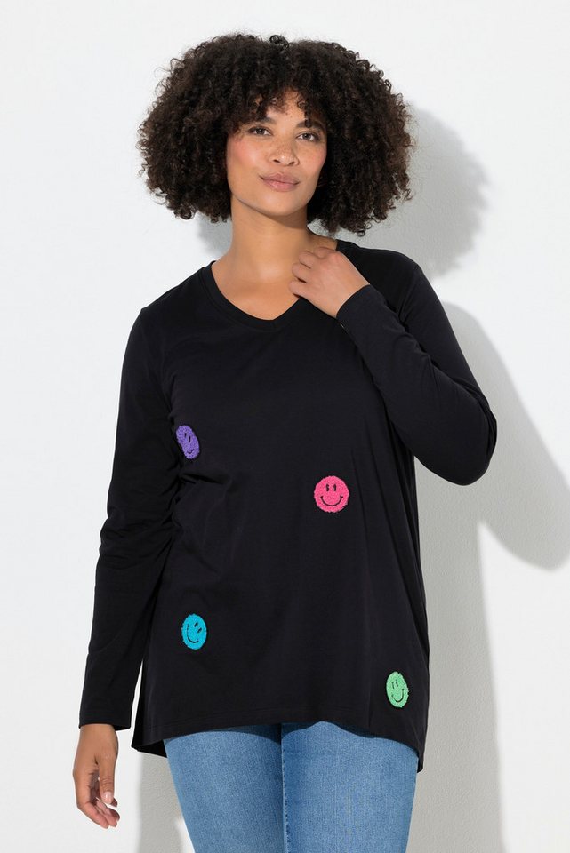 Angel of Style T-Shirt T-Shirt A-Linie Frottee-Smileys Langarm von Angel of Style